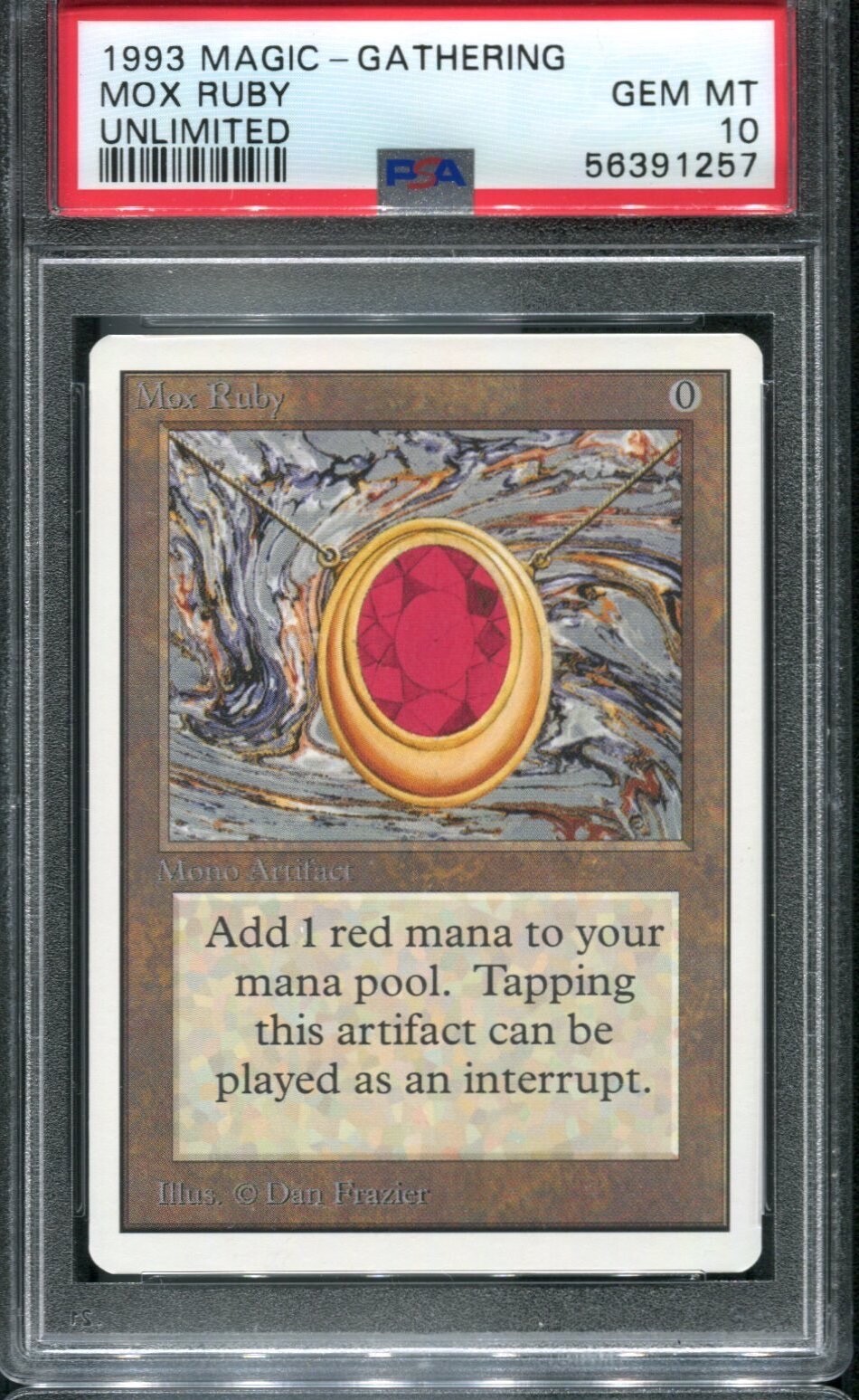 Mox Ruby Unlimited Edition PSA 10 BGS 9.5 Gem Mint MTG Magic