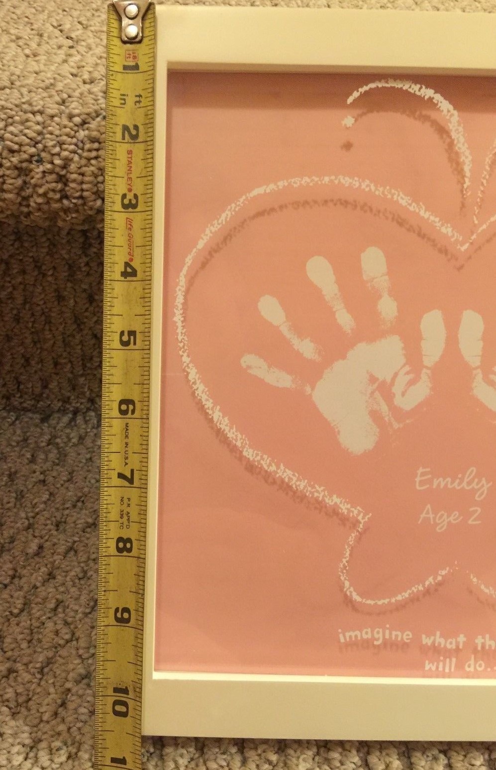 Crayola Handprint Glass/Plastic Frame 10.5”x10.5” w Papers/Washable Paint NIB!