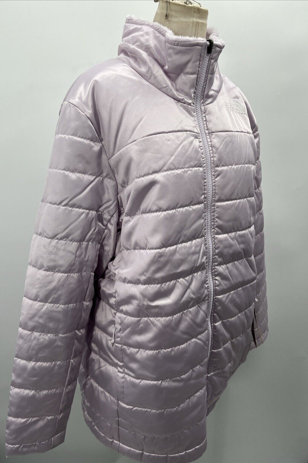 Pre-owned The North Face Women's Lavender Mossbud Insulated Reversible Jacket Plus Size 2x In Purple