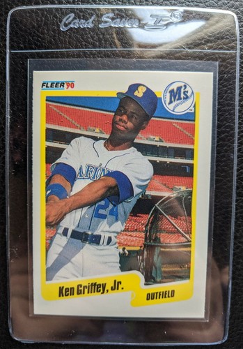 1990 FLEER #513 KEN GRIFFEY JR 2ND YEAR SEATTLE MARINERS HOF