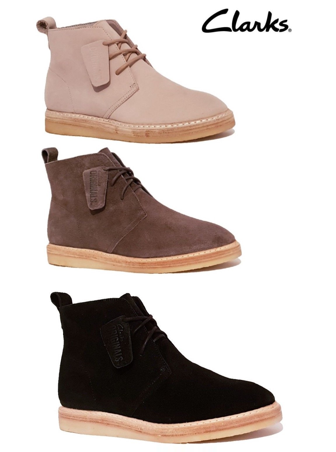 clarks womens desert boots grey