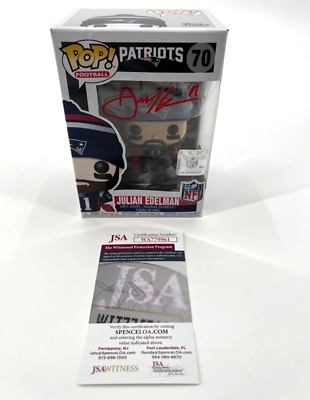 JULIAN EDELMAN AUTOGRAPHED NEW ENGLAND PATRIOTS FUNKO POP JSA