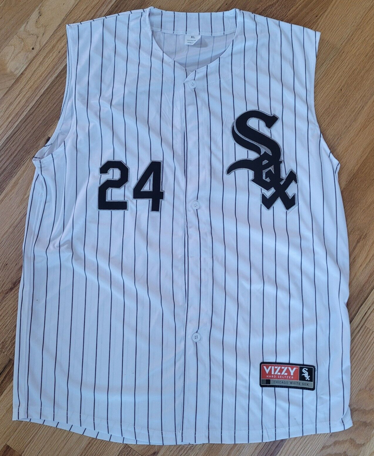 Chicago White Sox Vizzy #24 SGA Pinstripe Jersey Vest Men XL