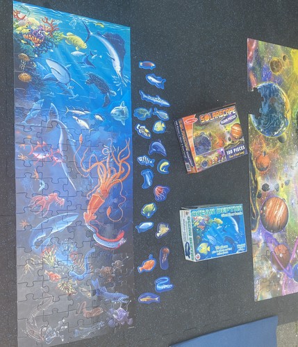 2 Melissa & Doug Floor GIANT Jigsaw Puzzle 100 Piece Ocean