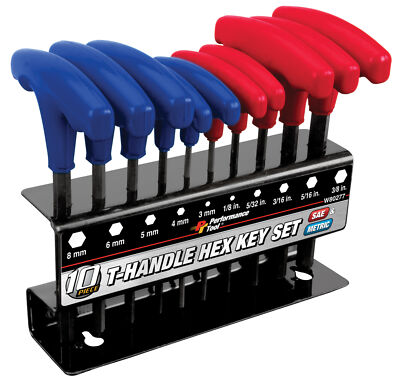 PERFORMANCE TOOL 10pc T-Handle Hex Key Set WILW80277