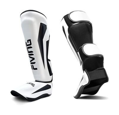 FIVING MMA Martial Arts Shin Guards – Padded, Adjustable Muay Thai Leg Gua