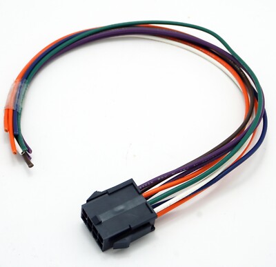 12'' Lead Molex 8-Pin Black Male to Pigtail , Wire Harness 18 AWG UL 1007/1569