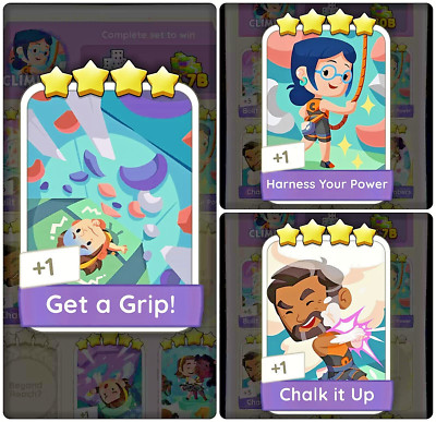 Get a Grip! & Harness Your Power & Chalk it Up combo | Set 24    Monopoly GO!