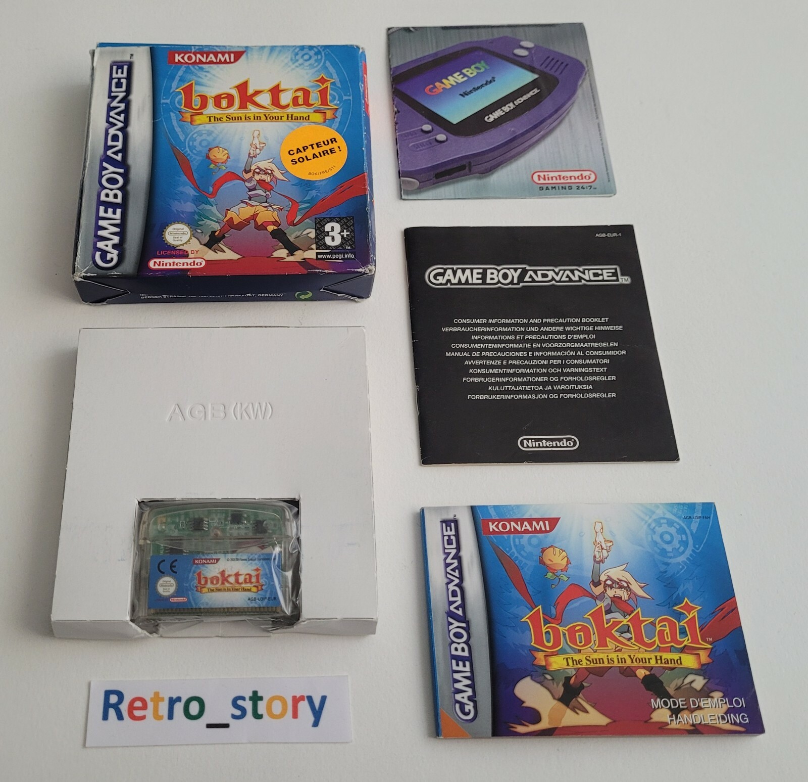 Nintendo Game Boy Advance GBA - Boktai : The Sun Is In Your