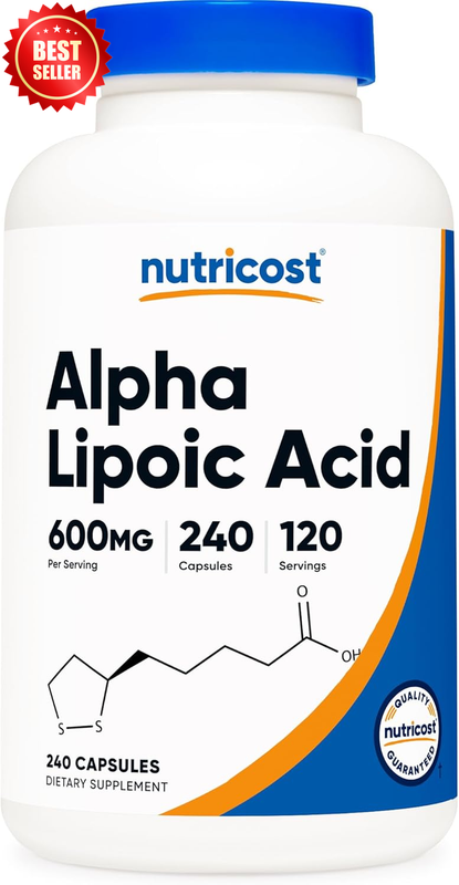 24O Caps Alpha Lipoic Acid 6OOmg ALA Antioxidant Veggie Capsules US