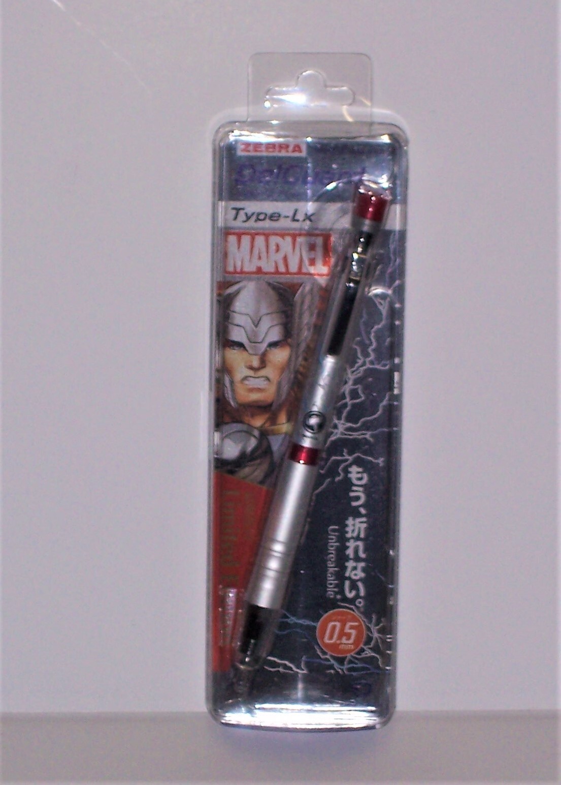 ZEBRA DELUARD TYPE-LX MARVEL THOR LIMITED EDITION 0.5MM MECHANICAL PENCIL