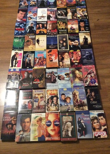 LOT VHS Movies, Back To The Future,top Gun, E.T, Matrix