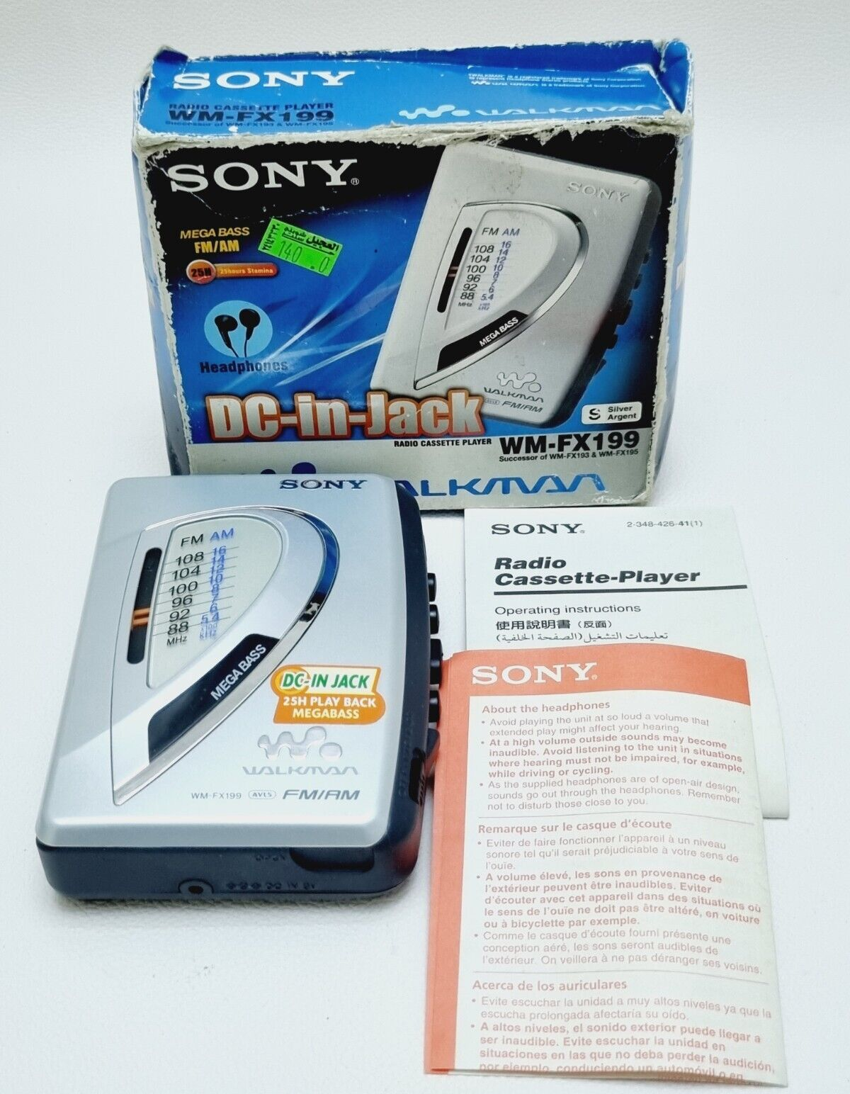 Once Vintage Sony Walkman WM-FX199 - With box - For Parts only | eBay