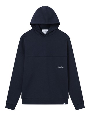 

Мужская худи Les Deux Carter Wool Hoodie темно-синий/цвет слоновой кости