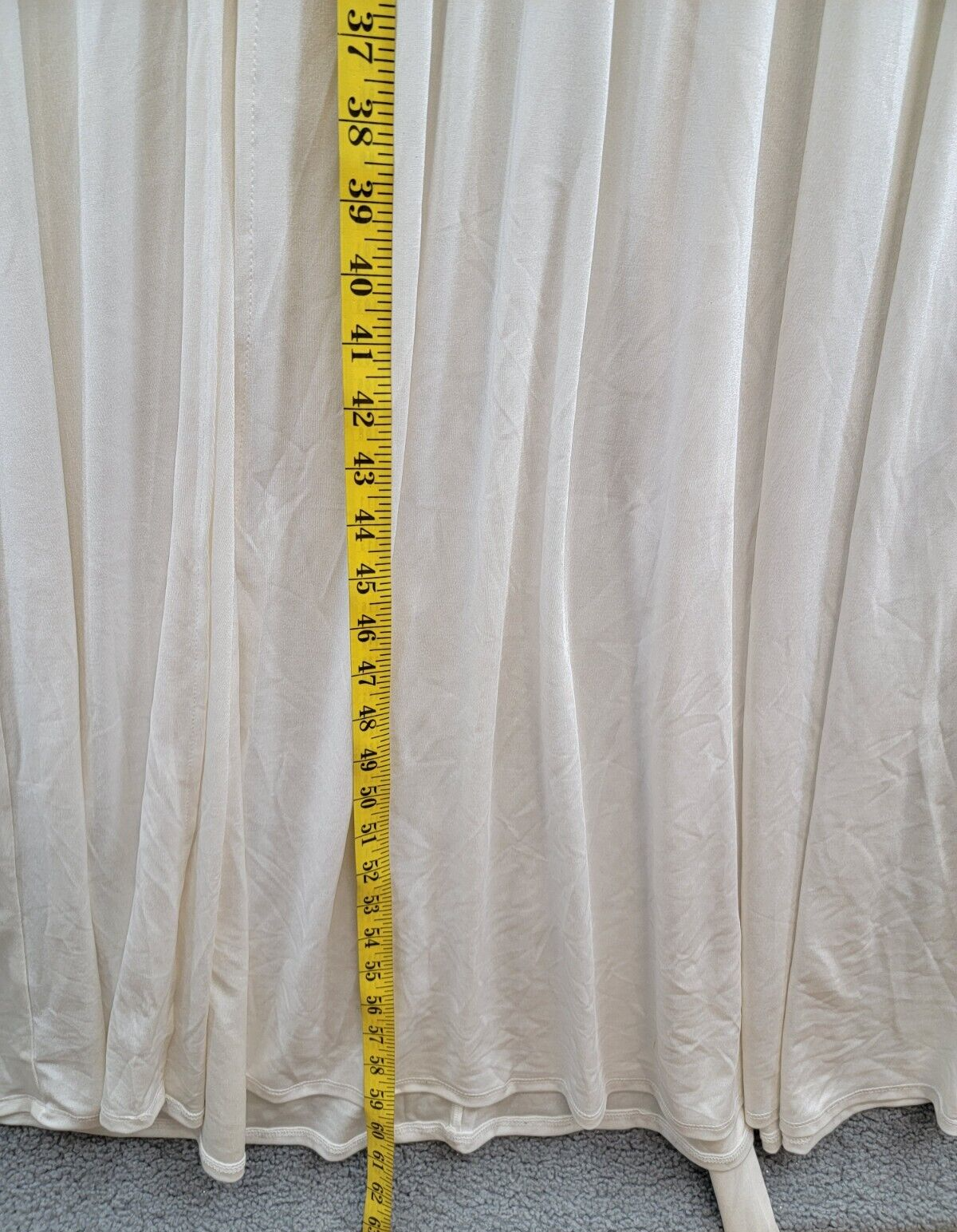 Dress the Population Krista Plunge Neck Side Slit Gown Women's XS Ivory Back Zip - Picture 8 of 17