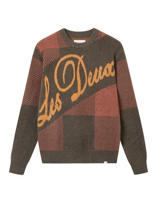 

Les Deux Buffalo Recycled Knit Crewneck Men орех/секвойя, Коричневый