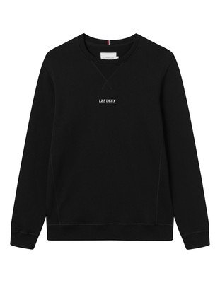 Мужские Les Deux Lens Crewneck черный/белый