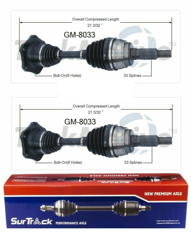 For Gmc K1500 K2500 Yukon 4wd Awd Pair Set Of 2 Front Cv Axle Shafts Surtrack