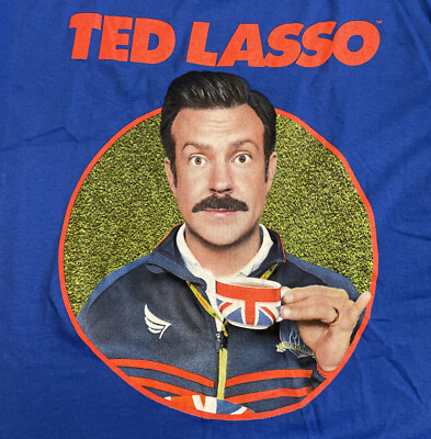Ted Lasso Official T-Shirt New Size M 100% Cotton Tea Cup British NEW