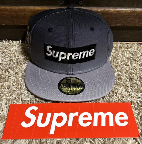 🔥SUPREME GRADIENT BOX LOGO NEW ERA FITTED HAT| 7 1/4| BLACK| SS23| BOX LOGO
