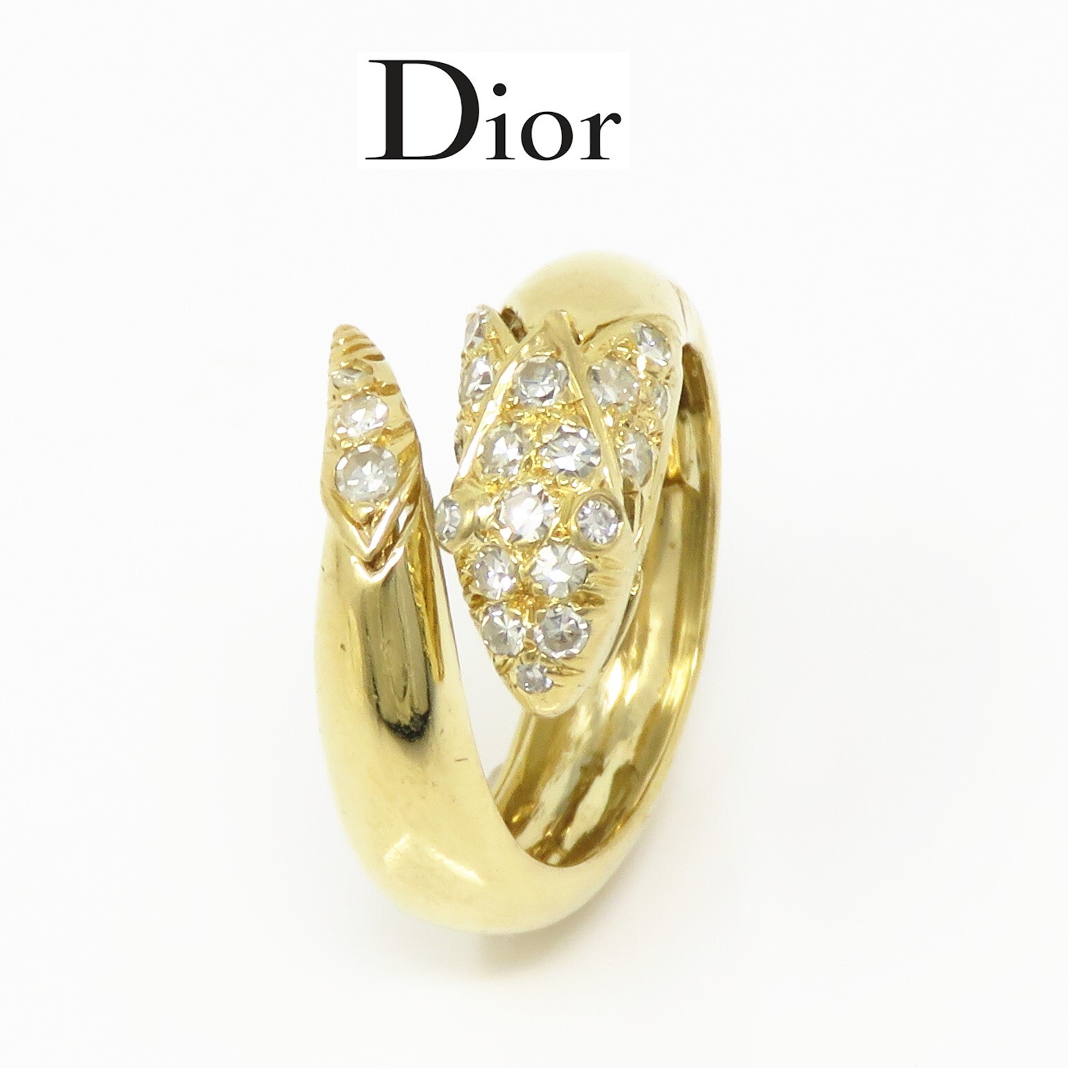 NYJEWEL Christian Dior 18k Yellow Gold Snake Diamond Wrap NYJEWEL Christian Dior 18k Yellow Gold Snake Diamond Wrap