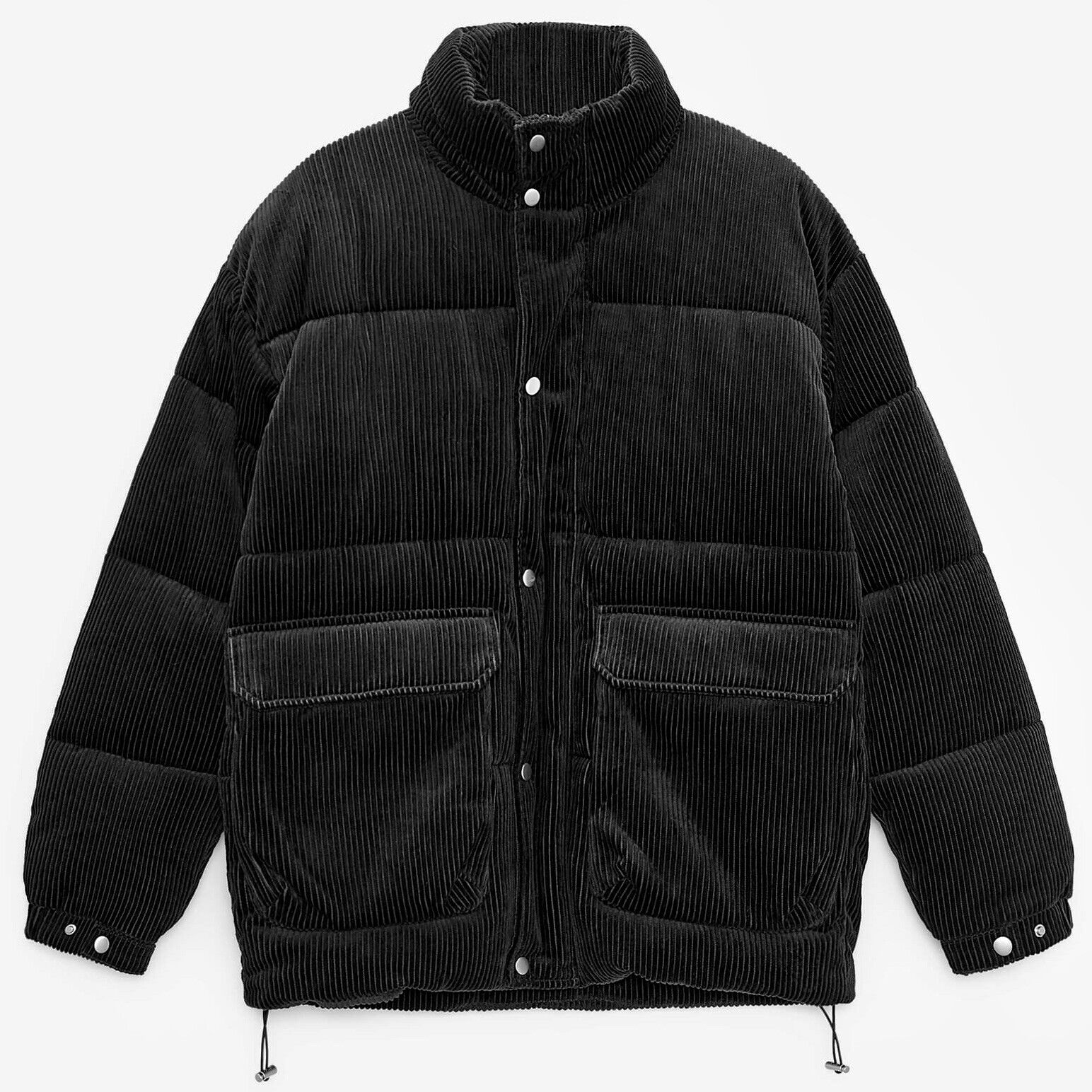 NWT ZARA Corduroy Down Puffer Jacket Black M | eBay NWT ZARA Corduroy Down Puffer Jacket Black M | eBay