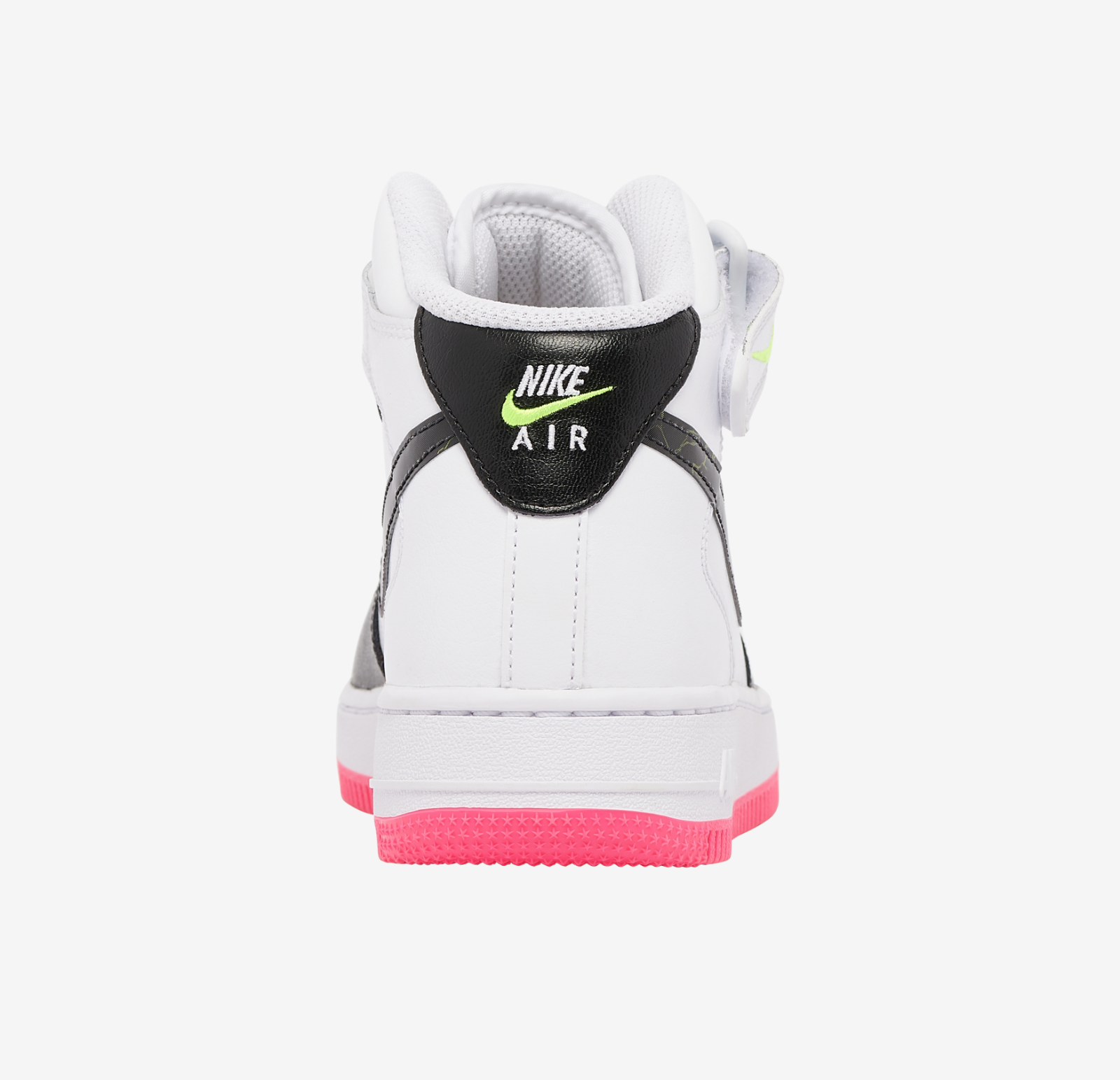 Pre-owned Nike Wmns Air Force 1 07 One Mid White Black Volt Pink Yellow Fd0866 100 Womens