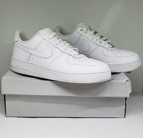Nobu① New Wmns Nike Air Force 1 07 AF1 Low Triple White Uptowns