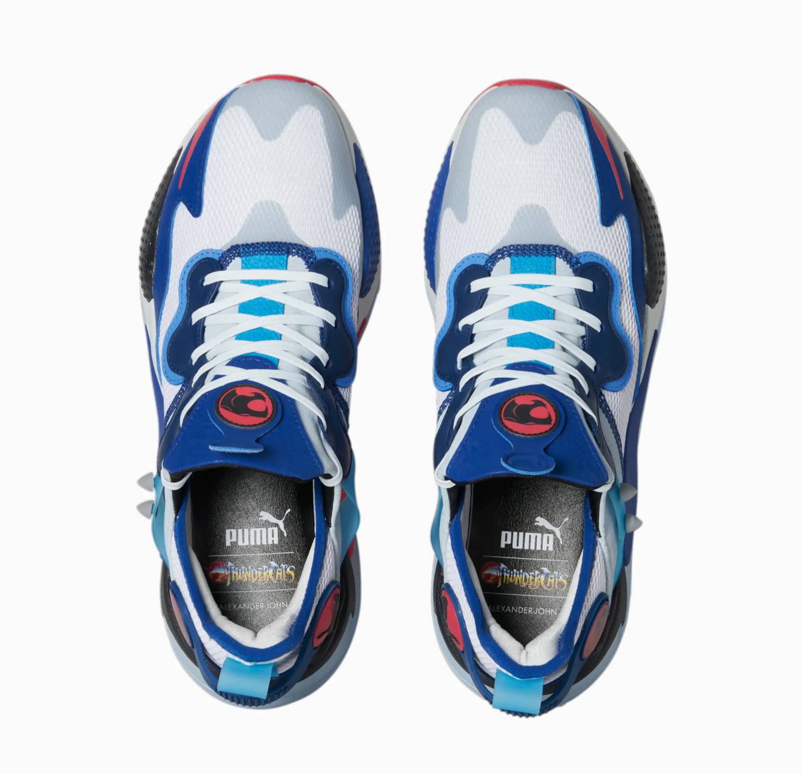 Pre-owned Puma X Thundercats Panthro Rs-x T3ch Clyde Royal Blue Harbor Mist White Red Rsx