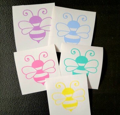 Cute! BUMBLE BEE Vinyl Decal Sticker for laptop tumblers mugs cellphones garden