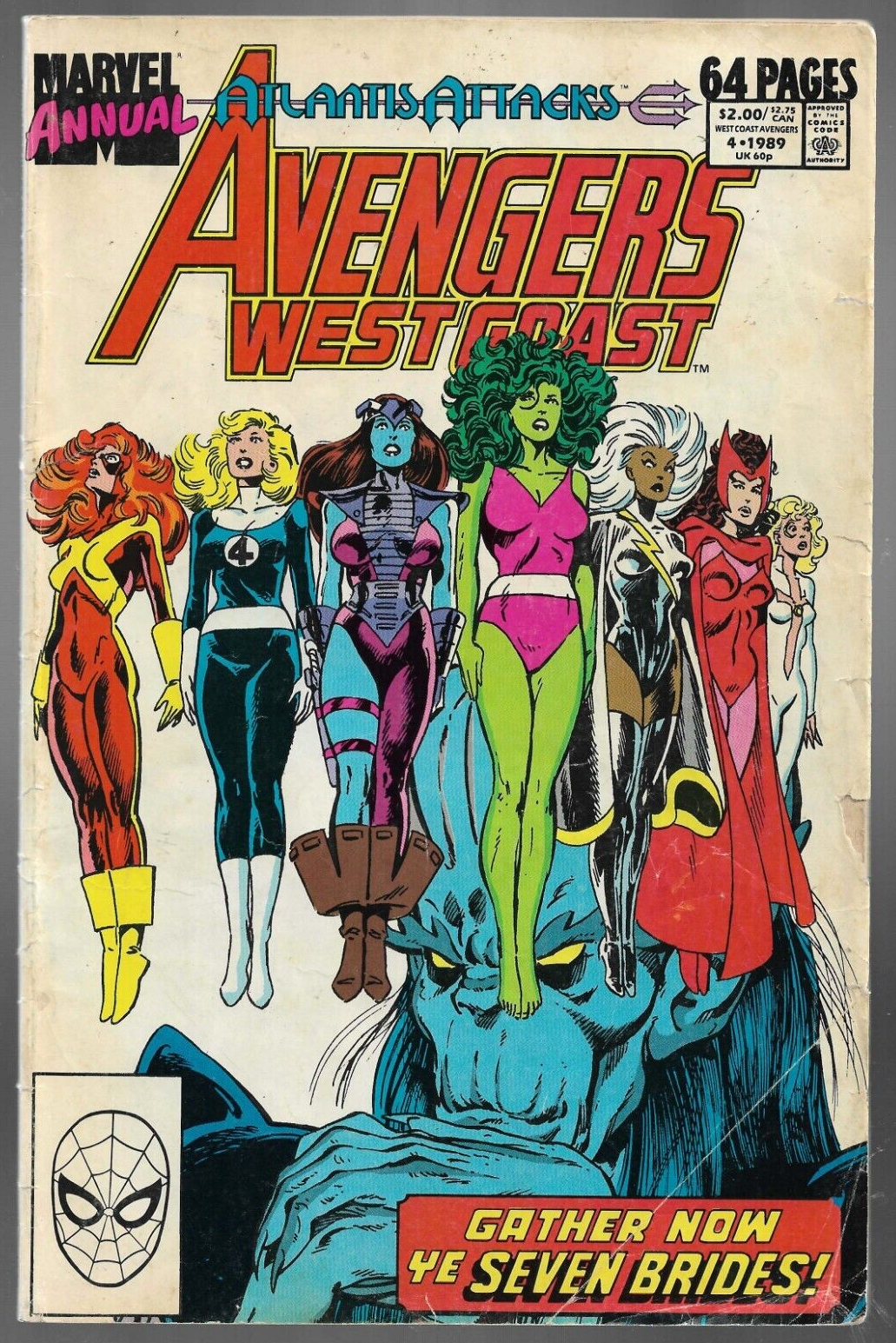 Avengers West Coast Annual #4 Marvel Comics 1989 VG Avengers West Coast Annual #4 Marvel Comics 1989 VG