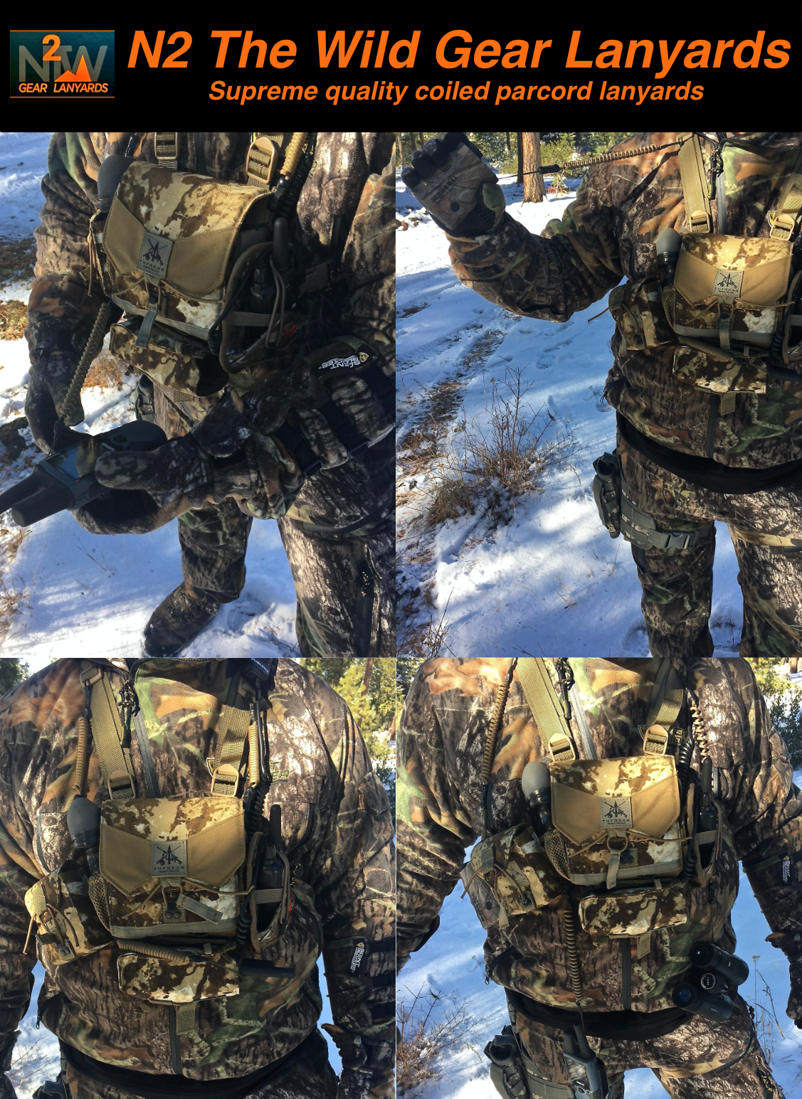 N2 The Wild Gear Lanyards Subalpine & Coyote Rangefinder Binocular GPS Lanyard