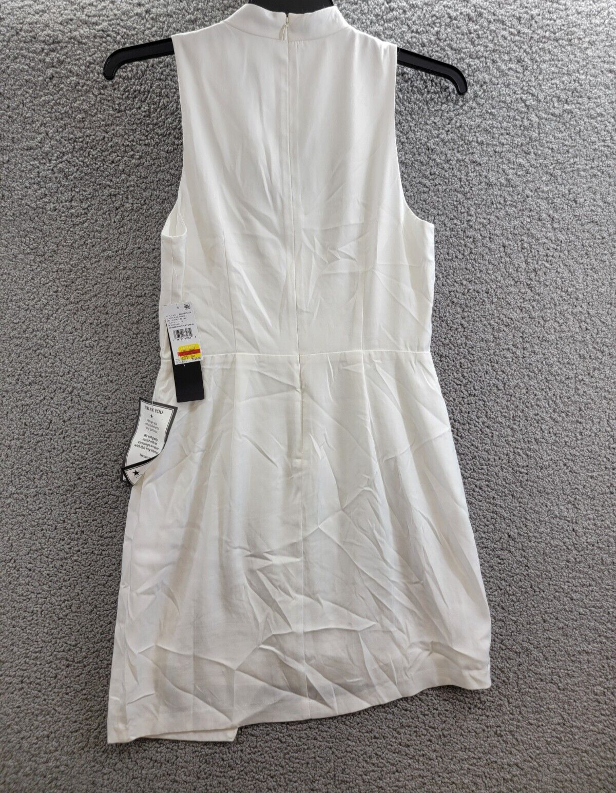 Adrianna by Adrianna Papell Asymmetric Sleeveless Sheath Dress Women's 10 Ivory - Picture 9 of 17