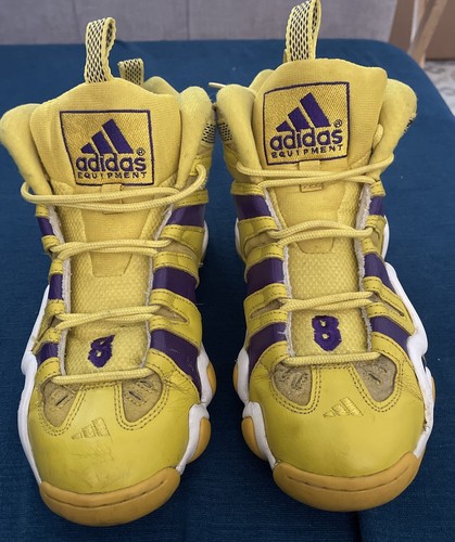 Adidas Crazy 8 Sun Lakers Yellow Purple Kobe Bryant Size 10