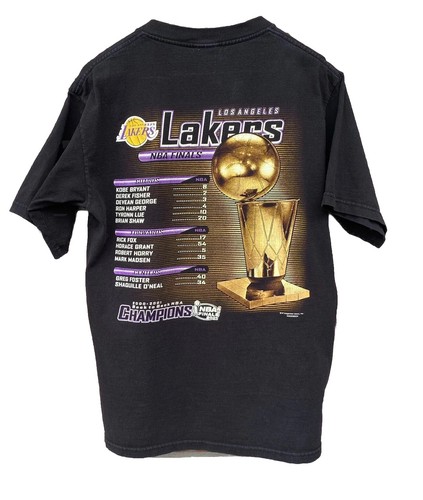 LA 美品　2000 NBA Champions Tシャツ L レア古着　格安 Rare Vintage LA Lakers 2000 & 2001 Nba Championship Double