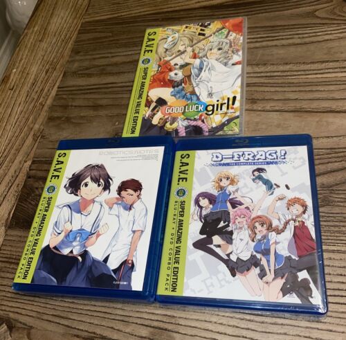Robotics;Notes D-Frag Good Luck Girl! Complete Series Collection Blu-Ray DVD Lot