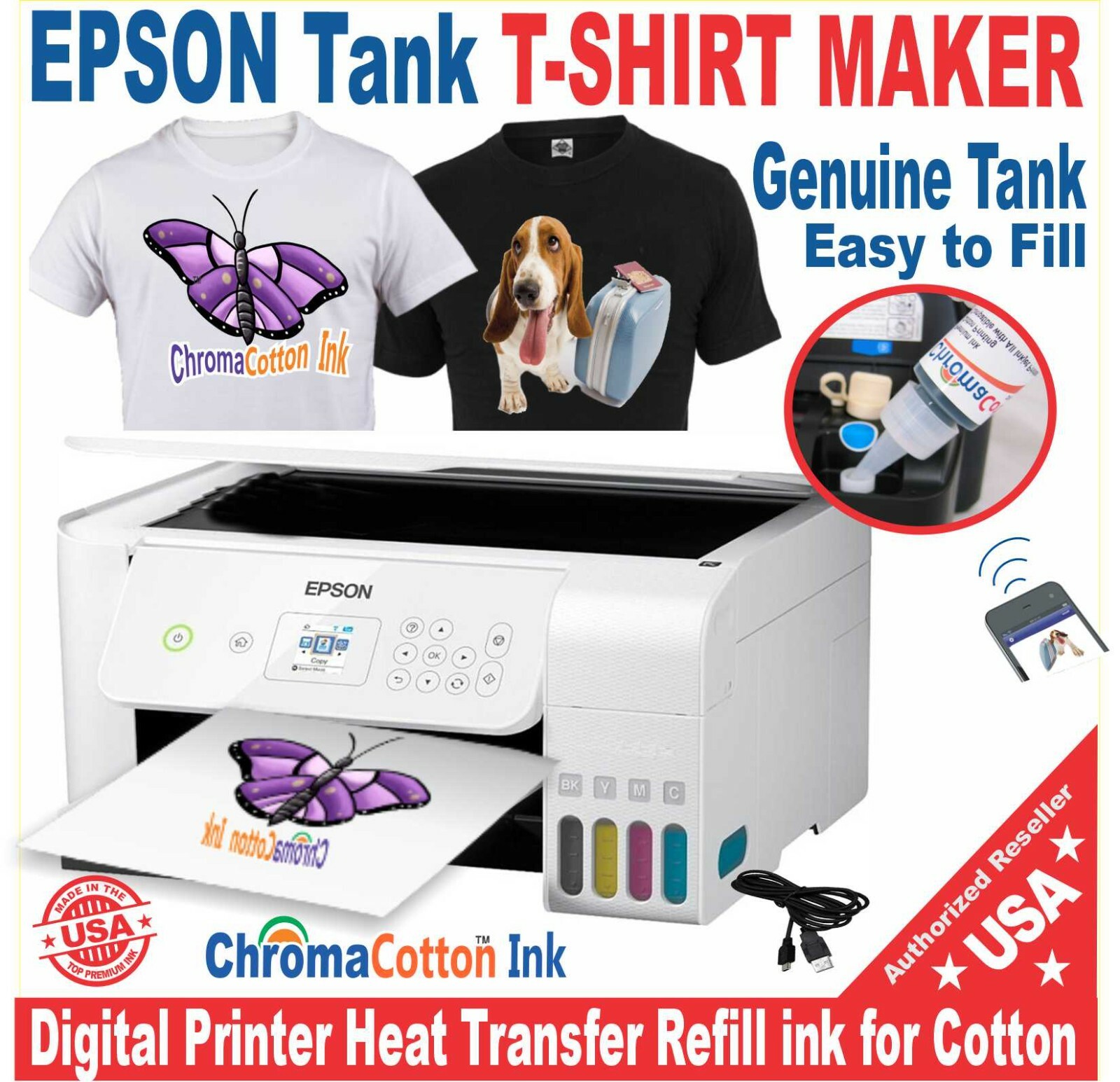 EPSON PRINTER SUPER TANK T-SHIRT MAKER 