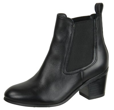 Ladies black chelsea top boots size 5