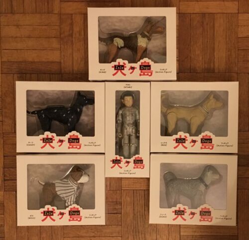 Isle of Dogs:  Set of Six Character Figures, models. Rare & collectible.