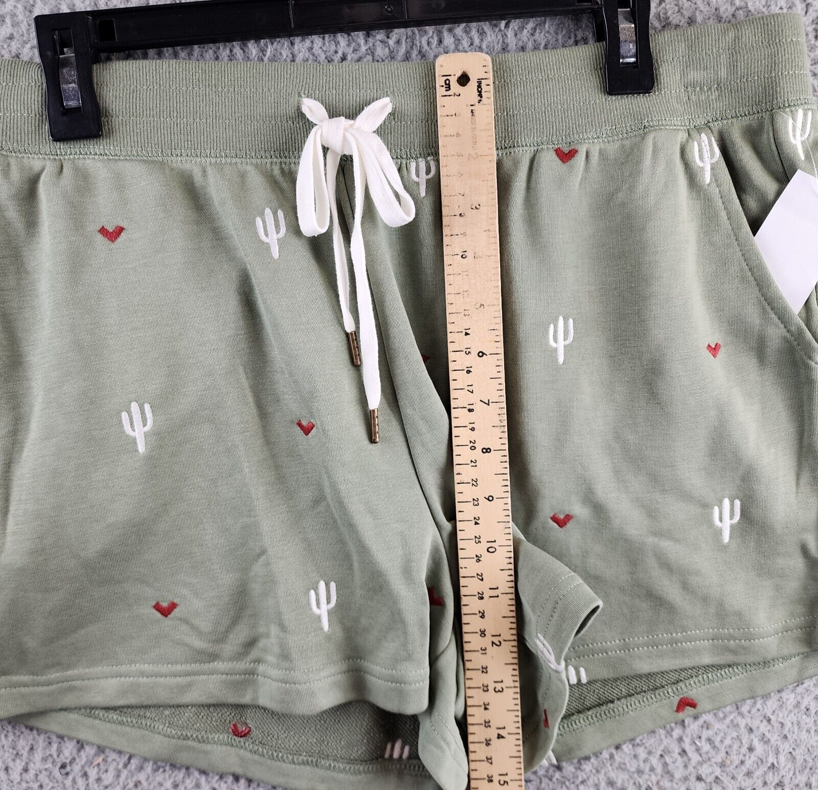 Pj Savage Loungewear Wild Lands Short Women's L Light Olive Drawstring Waistband - Picture 10 of 14