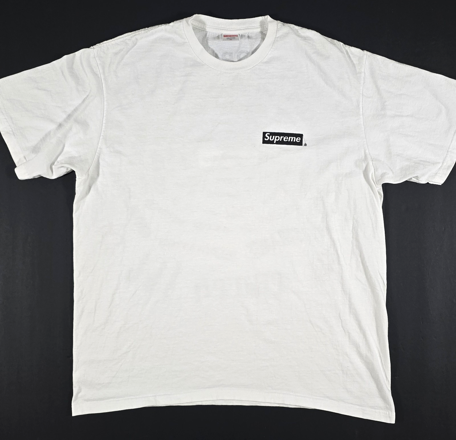 SUPREME SPIRAL TEE Sz XL SS21 WHITE DOUBLE-SIDED T-SHIRT