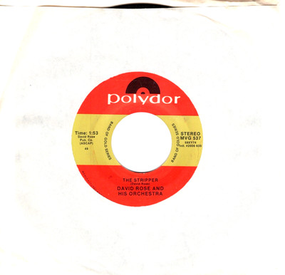 DAVID ROSE:  THE STRIPPER / LOVE IS A MANY SPLENDORED THING ..  45 RPM A-3099
