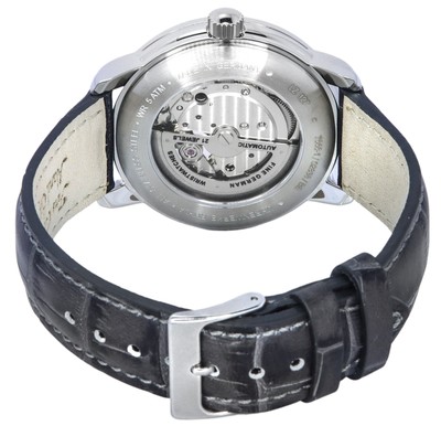 Pre-owned Zeppelin Lz127 Graf Leather Strap Open Heart Dial Automatic 76661 50m Mens Watch