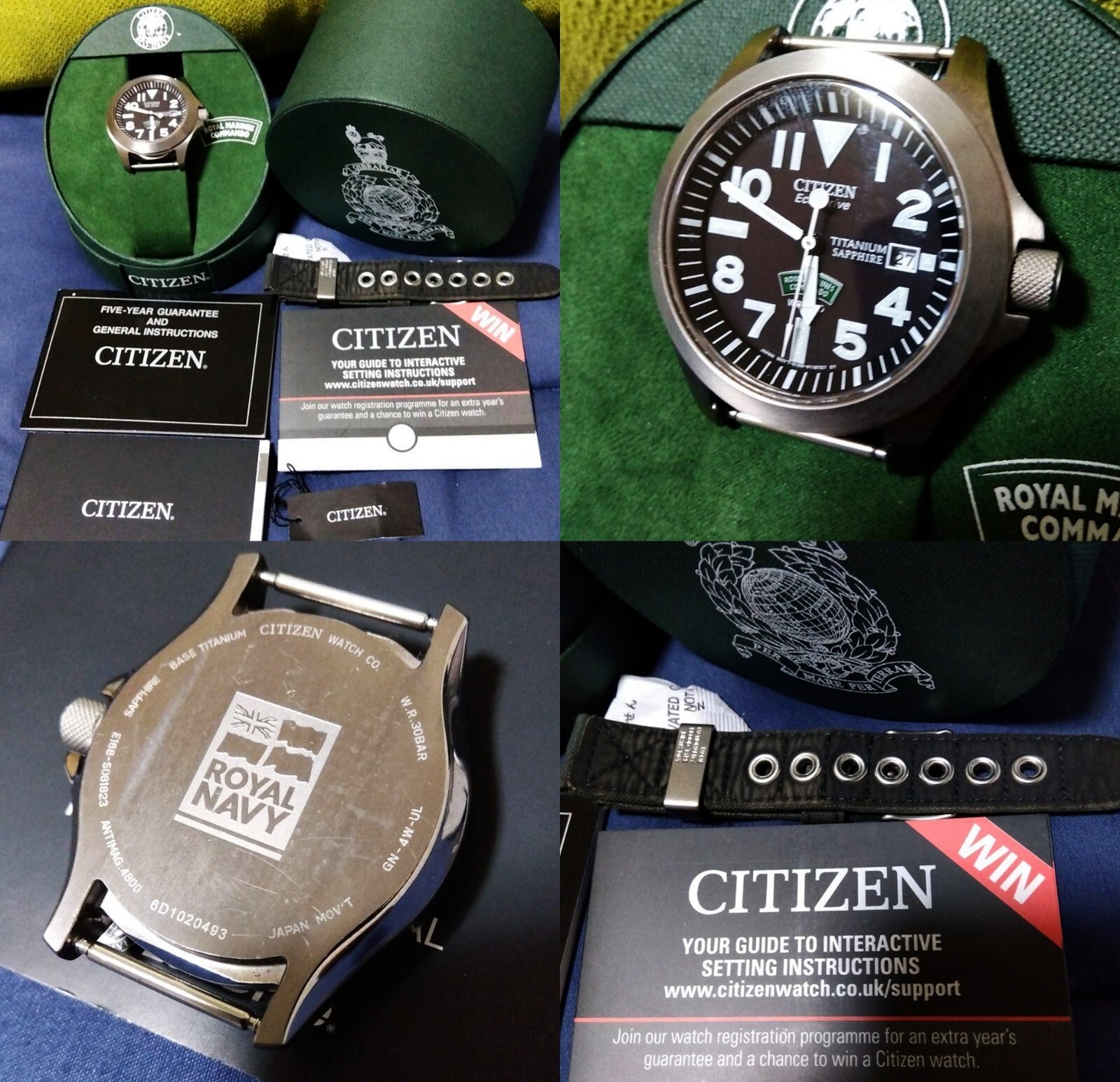 CITIZEN  MARINES COMMANDO英国海兵隊300WR Citizen Eco Drive Royal Marines Commando 300WR GN-4W-UL