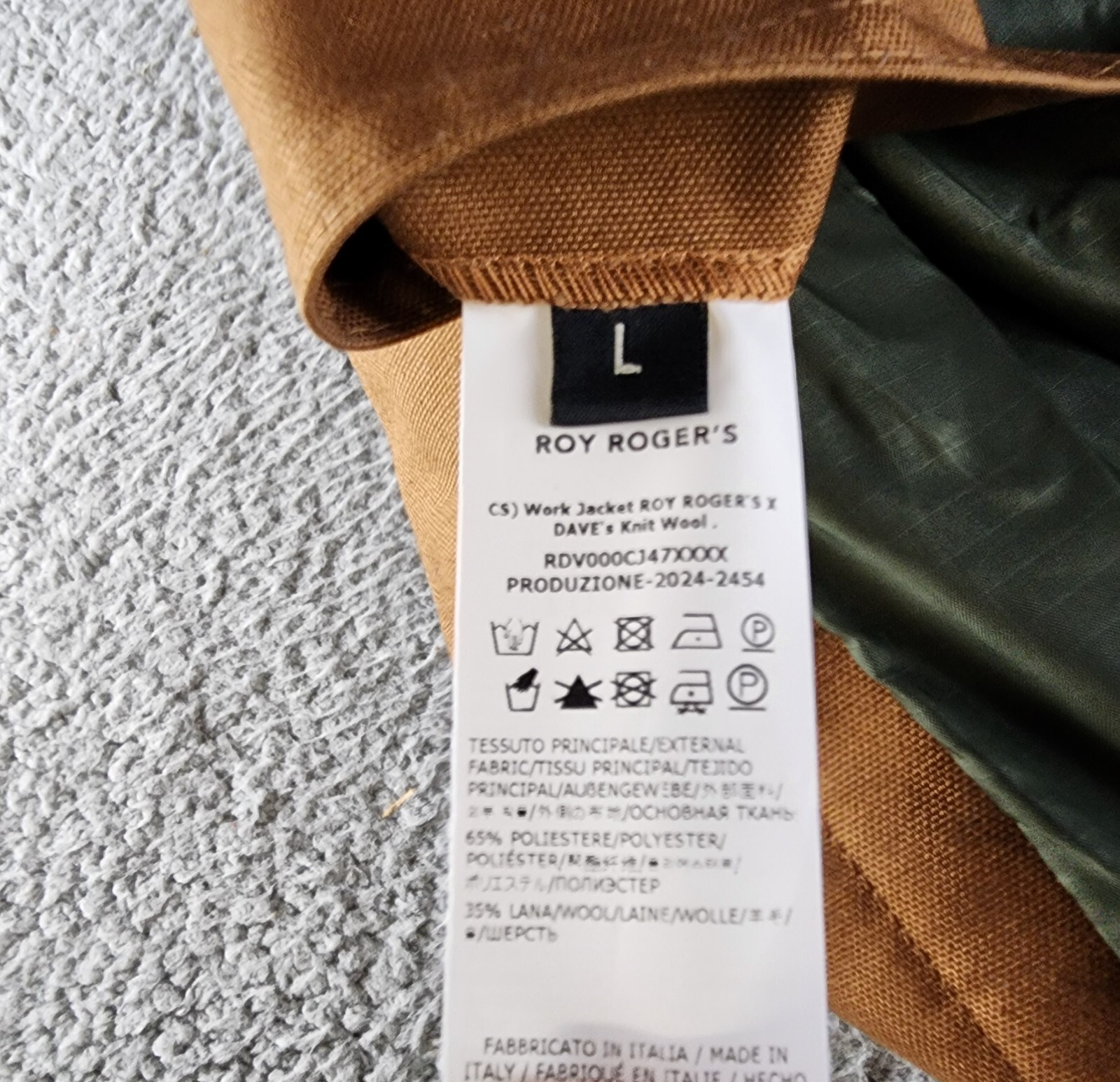 Roy Roger's x Dave's New York Wool Blend Work Jacket Men's L Duck Button Closure - Picture 9 of 17