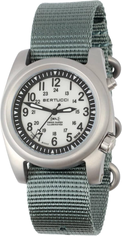 A-2Sel Super Illuminated - Ghost Gray El Dial- 354 Vintage Drab Nylon Band