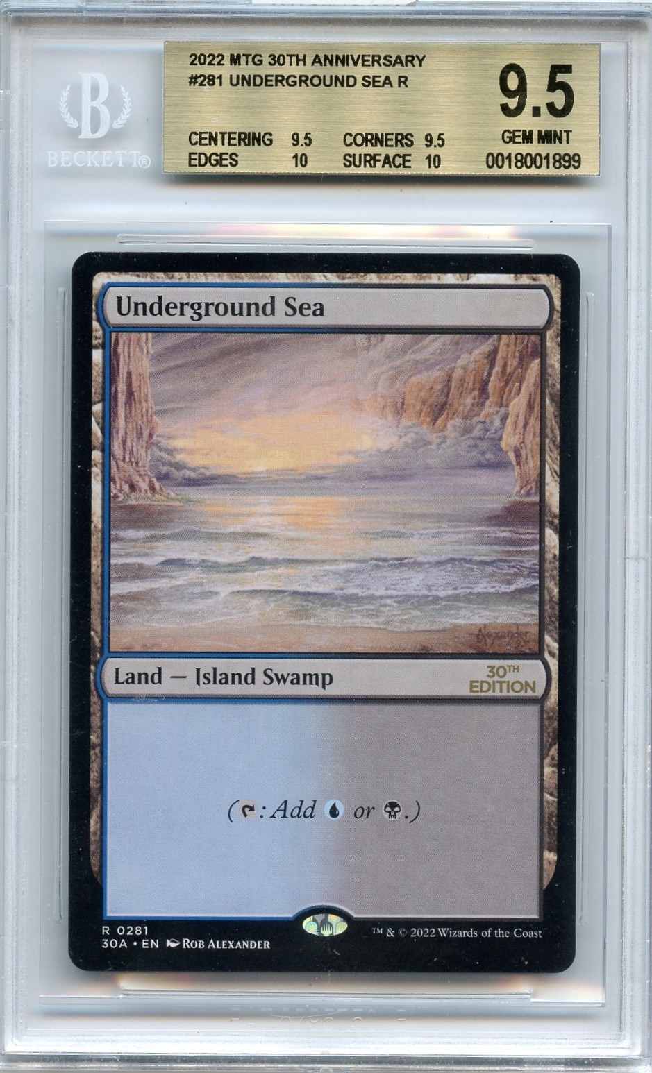 MAGIC 30TH ANNIVERSARY UNDERGROUND SEA #281 BGS 9.5++ (w