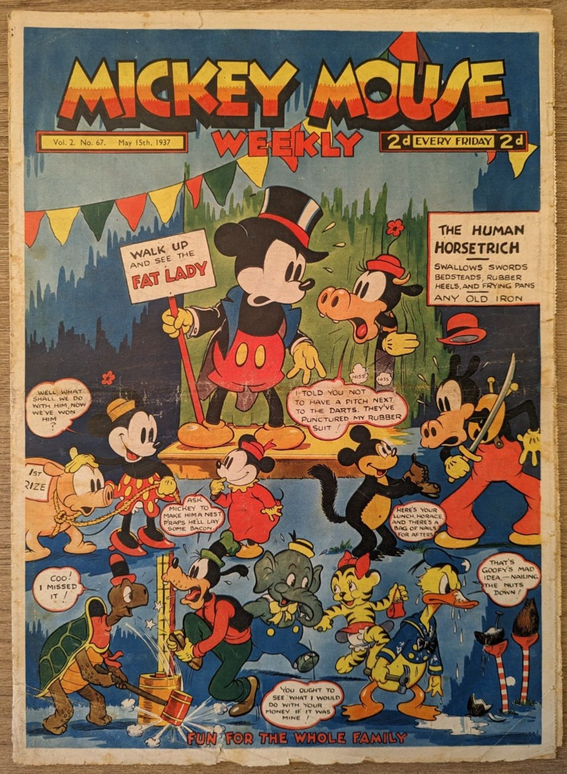 Mickey Mouse Weekly #67 - FIRST COMIC BOOK APPEARANCE OF