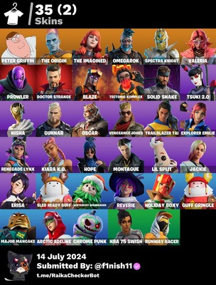 FN 35 Outfits Prowler, Solid Snake, Major Mancake, Renegade Lynx, Blaze