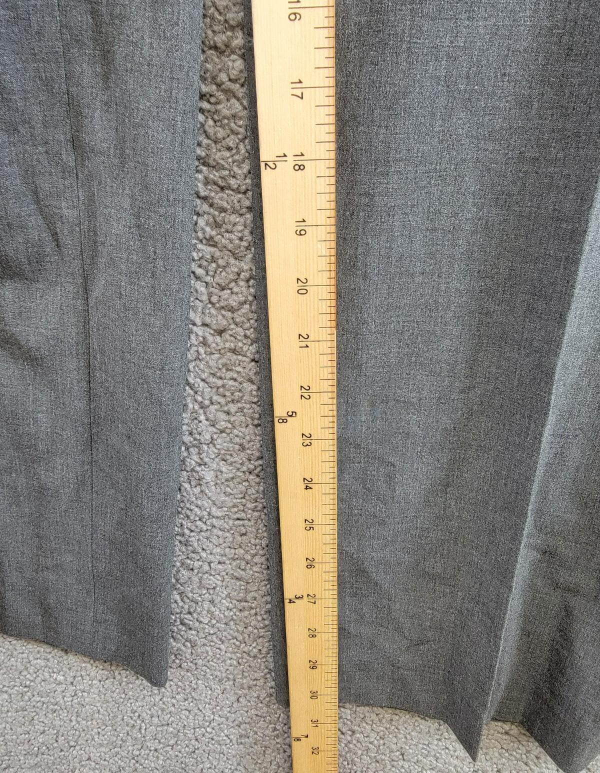 Lauren Ralph Lauren Plus Size Straight Leg Pants Women's 14W Gray Heather Zip - Picture 7 of 18